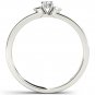 Genuine 10k White Gold 0.19 Ct Round Cut Diamond Classic Engagement Ring HI I2
