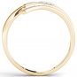 Genuine 10k Yellow Gold 0.1 Ct Round Cut Diamond Fashion Engagement Ring HI I2