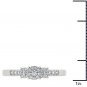 Genuine 10k White Gold 0.33 Ct Diamond Three Stone Cluster Engagement Ring HI I2