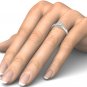 Genuine 10k White Gold 0.33 Ct Diamond Three Stone Cluster Engagement Ring HI I2