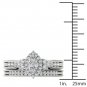 10k White Gold 0.50 Ct Round Cut Diamond Vintage Engagement Ring Set HI I2