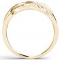 10k Yellow Gold 0.18 Ct Diamond Interlocking Ribbons Fashion Engagement Ring
