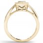 10k Natural Yellow Gold 0.25 Ct Diamond Cluster Halo Engagement Ring HI I2 Size7