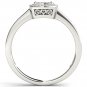 14k White Gold 0.17 Ct Round Cut Diamond Halo Cluster Engagement Ring HI I2 Size