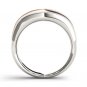 14k Pink Two White Gold 1.00 Ct Round Diamond Five Stone Men's Wedding Band Ring