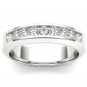 Solid 14k White Gold 1.00 Ct Round Cut Diamond Men's Wedding Band Ring HI I2
