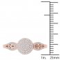 10k Rose Gold 0.2 Ct Natural Round Cut Diamond Double Halo Engagement Ring HI I2