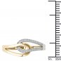 Two-Tone 10k Yellow Gold 0.08 Ct Rond Cut Diamond Engagement Fashion Ring HI I2
