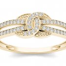 10k Yellow Gold 0.15 Ct Diamond Love Knot Fashion Engagement Promise Ring Size 7 10k Yellow Gold 0.15 Ct Diamond Love Knot Fashion Engagement Promise Ring Size 7