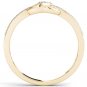 10k Yellow Gold 0.15 Ct Diamond Love Knot Fashion Engagement Promise Ring Size 7
