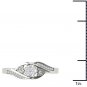 10k White Gold 0.12 Ct Diamond Past Present Future Bypass Engagement Ring HI I2