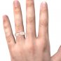 14k Rose Gold 0.250 Ct Round Diamond Men's Three Stone Wedding Band Ring HI I2