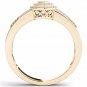 10k Yellow Gold 0.18 Ct Diamond Cluster Halo Vintage Style Engagement Ring HI I2