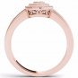Natural 0.15 Ct Round Cut 10k Rose Gold Diamond Halo Engagement Ring HI I2 Size