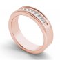 Solid 14k Rose Gold 0.33 Ct Round Cut Diamond Men's Wedding Band Ring HI I2