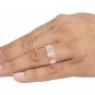 10k Rose Gold 0.33 Ct Natural Round Cut Diamond Men's Cluster Wedding Band Ring