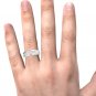14k White Gold 0.60 Ct Round Diamond Seven Stone Men's Wedding Band Ring HI I2
