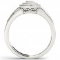 10k Natural White Gold 0.15 Ct Round Diamond Halo Engagement Fashion Ring HI I2