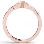 10k Rose Gold 0.08 Ct Diamond Love Knot Fashion Engagement Ring HI I2 Size 7