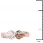 10k Rose Gold 0.08 Ct Diamond Love Knot Fashion Engagement Ring HI I2 Size 7