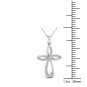 S925 Sterling Silver 0.15Ct TDW Diamond Infinity Cross Pendant Necklace