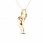 10K Yellow Gold 0.03ct TDW DiamondPendant Necklace