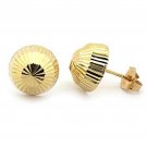 14K Yellow Gold 8MM Half Diamond Cut Ball Stud Earrings 14K Yellow Gold 8MM Half Diamond Cut Ball Stud Earrings