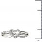 925 Sterling Silver 0.04 Ct Natural Round Diamond Good Cut Heart Fashion Ring