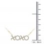 10k Yellow Gold 0.15 Ct Natural Round Cut Diamond "XO" Pendant Necklace HI I2