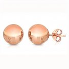 14K Rose Gold 4MM  Ball Stud Earrings