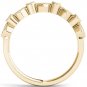 Genuine 10K Yellow Gold 0.05 Ct Brillant Round Cut Diamond Engagement Ring