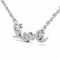 S925 Sterling Silver 0.15Ct TDW Diamond Love Necklace