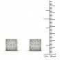 10k White Gold 0.05 Ct Brilliant Round Cut Diamond Cluster Stud Earrings HI