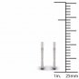 S925 Sterling Silver 0.15Ct Natural Diamond Row Hoop Earrings HI I2