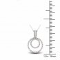 S925 Sterling Silver 0.1Ct TW Diamond Double Loop Necklace