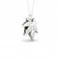 S925 Sterling Silver 0.05ct TDW Diamond Maple Leaf Necklace (I-J, I2)
