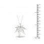 S925 Sterling Silver 0.05ct TDW Diamond Maple Leaf Necklace (I-J, I2)