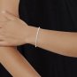 925 Solid Sterling Silver 0.10 Ct Round Cut Diamond Bolo Bracelet