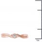 10k Rose Gold 0.05 Ct Natural Round Cut Diamond Engagement Fashion Ring HI I2