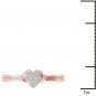 Genuine 10k Solid Rose Gold 0.05 Ct Diamond Heart Fashion Engagement Ring HI I2