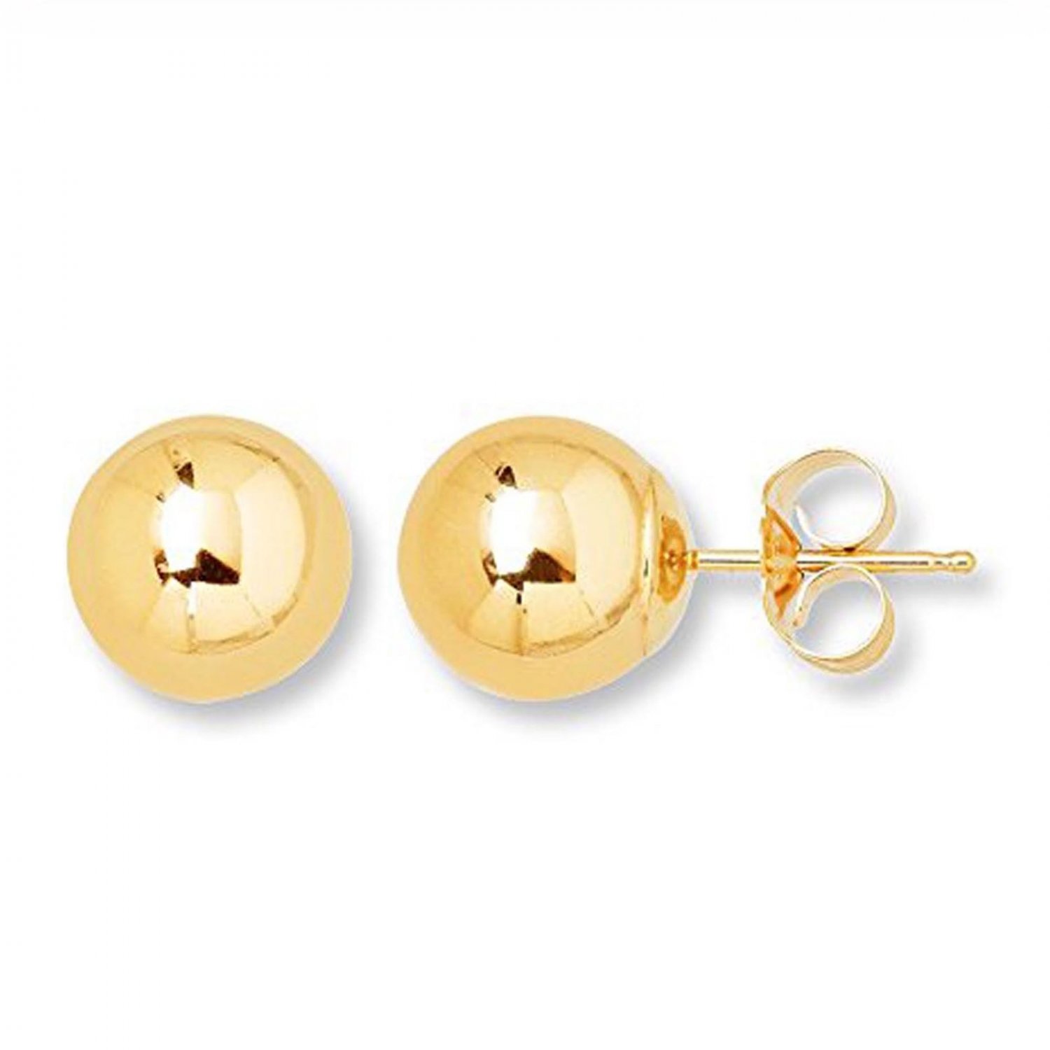 14K Yellow Gold 2MM  Ball Stud Earrings