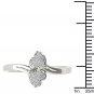10k White Gold 0.04 Ct Round Cut Diamond Heart Fashion Engagement Ring HI I2