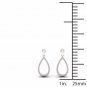 S925 Sterling Silver 0.10Ct Natural Round Cut Diamond Hoop Earrings