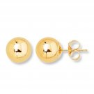 10K Yellow Gold 4MM  Ball Stud Earrings