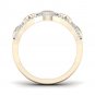 De Couer 10k Yellow Gold 0.20 Ct TDW Diamond Ribbon & Heart Fashion Ring (I-J, I2)