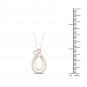 De Couer 10k Yellow Gold 0.1ct TDW Diamond Heart Necklace (I-J, I2)