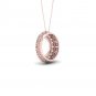 De Couer 10k Rose Gold 0.16ct TDW Diamond Filigree Circle Necklace (I-J, I2)