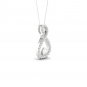 De Couer 10k White Gold 0.15ct TDW Diamond Infinity & Heart Necklace (I-J, I2)