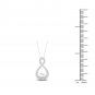 De Couer 10k White Gold 0.15ct TDW Diamond Infinity & Heart Necklace (I-J, I2)