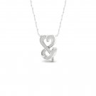 De Couer 10k White Gold 0.15ct TDW Diamond Heart Infinity Necklace (I-J, I2)